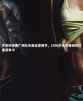 金年会入口_许家印透露广州队年度运营细节，1500万元预算如何打造竞争力